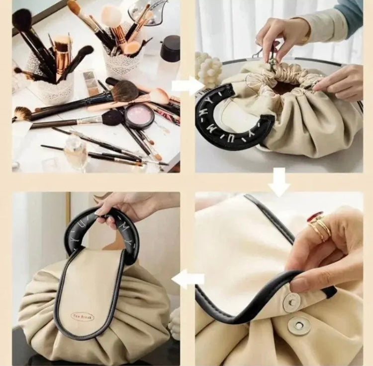 Drawstring Makeup Tool Storage Bag, Women Travel Toiletry Makeup Pouch, Luxury Fashion Cosmetic Bag Drawstring Makeup Tool Storage Bag, Women Travel Toiletry Makeup Pouch, Luxury Fashion Cosmetic Bag